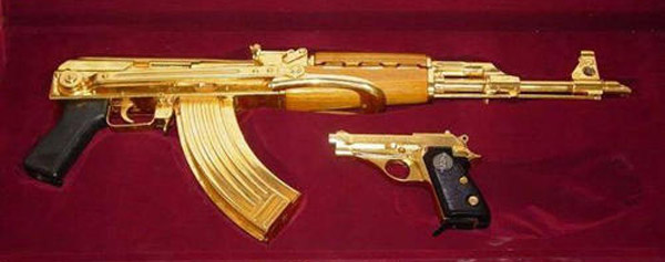 gold camo guns