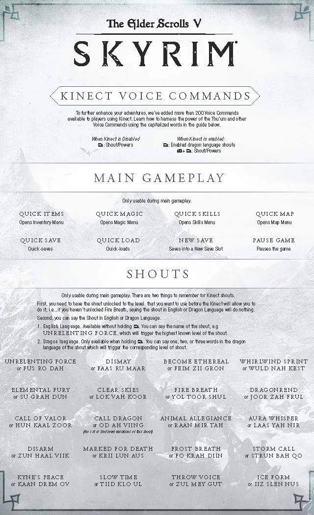 Skyrim: How to use voice commands - page 1